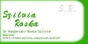 szilvia roska business card